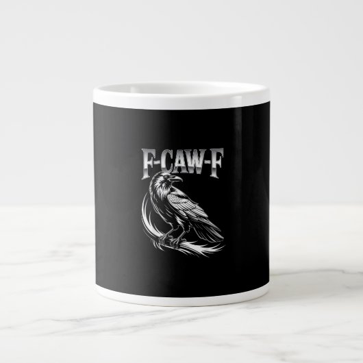 F-Caw-F Crow Womens Trendy Casual Jumbo-Tasse (Vorderseite)