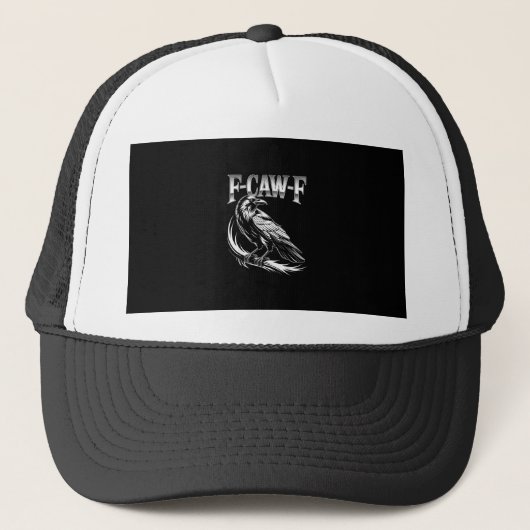 F-Caw-F Crow Womens Trendy Casual Truckerkappe (Vorderseite)