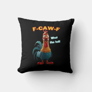 F-Caw-F Das lustige Hühner-Humor F-Caw-F Hahn Kissen