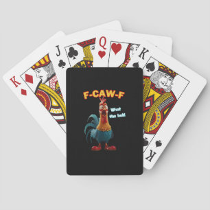 F-Caw-F Das lustige Hühner-Humor F-Caw-F Hahn Spielkarten