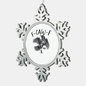 F Caw F Essential Classic Aesthetic Schneeflocken Zinn-Ornament (Rechts)