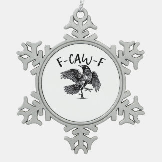 F Caw F Essential Classic Aesthetic Schneeflocken Zinn-Ornament