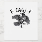 F Caw F Essential Classic Ästhetik Weinetikett (Einzelnes Label)