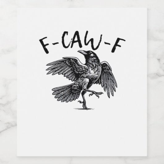 F Caw F Essential Classic Ästhetik Weinetikett (Einzelnes Label)