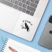 F Caw F Essential Creative Aesthetic Aufkleber (Laptop mit iPhone)
