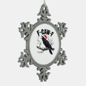 F Caw F Essential Creative Casual Style Schneeflocken Zinn-Ornament (Links)