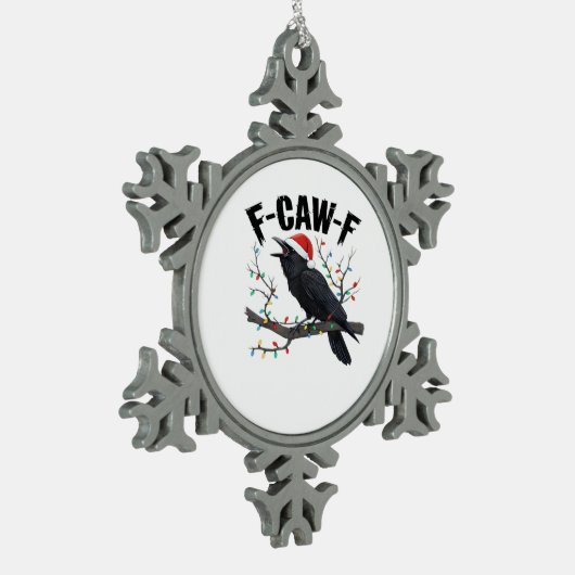 F Caw F Essential Creative Casual Style Schneeflocken Zinn-Ornament (Links)