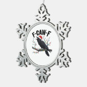 F Caw F Essential Creative Casual Style Schneeflocken Zinn-Ornament (Rechts)