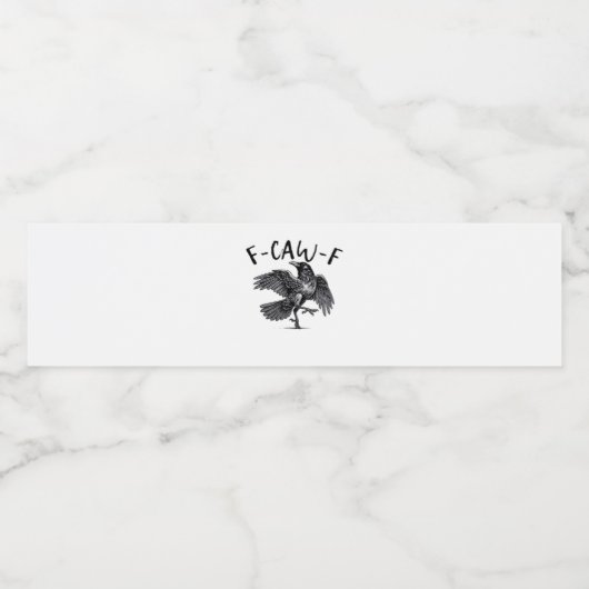 F-Caw-F Essential Retro Classic Wasserflaschenetikett (Einzelnes Label)