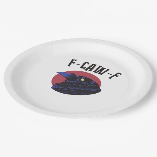 F-Caw-F Essential Retro Graphic Pappteller (Schrägansicht)