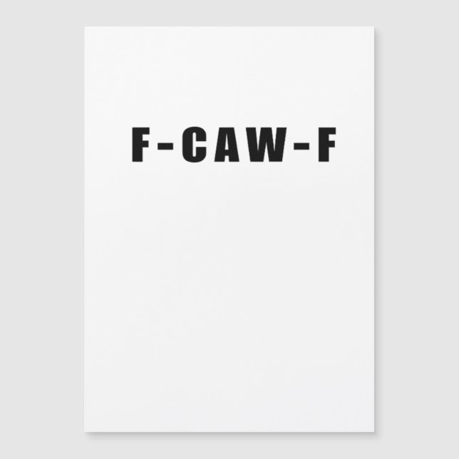 F-Caw-F Essential Simple Clean Magnetkarte (Vorderseite)
