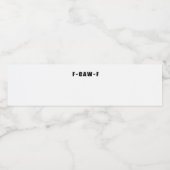 F-Caw-F Essential Simple Clean Wasserflaschenetikett (Einzelnes Label)