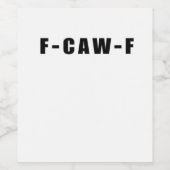 F-Caw-F Essential Simple Clean Weinetikett (Einzelnes Label)