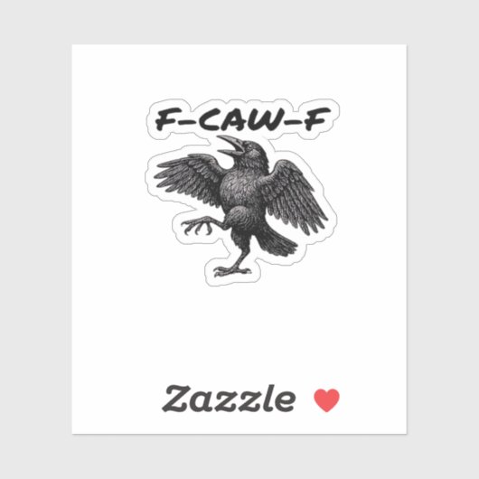 F-Caw-F Essential Vintage Graphic Aufkleber (Blatt)