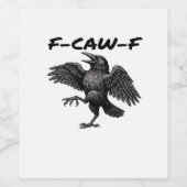 F-Caw-F Essential Vintage Graphic Weinetikett (Einzelnes Label)