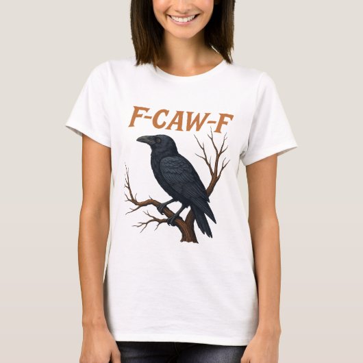 F CAW F☐ f-caw-f ]gothic raven png T-Shirt (Vorderseite)