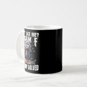 F Caw F Funny Angry Chicken Don't Like Me Problem Kaffeetasse (Vorderseite Links)