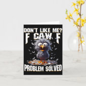 F Caw F Funny Angry Chicken Don't Like Me Problem Karte (Gelbe Blume)