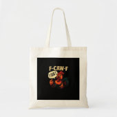 F Caw F Funny Angry Rooster Graphic Retro Style Tragetasche (Vorne)