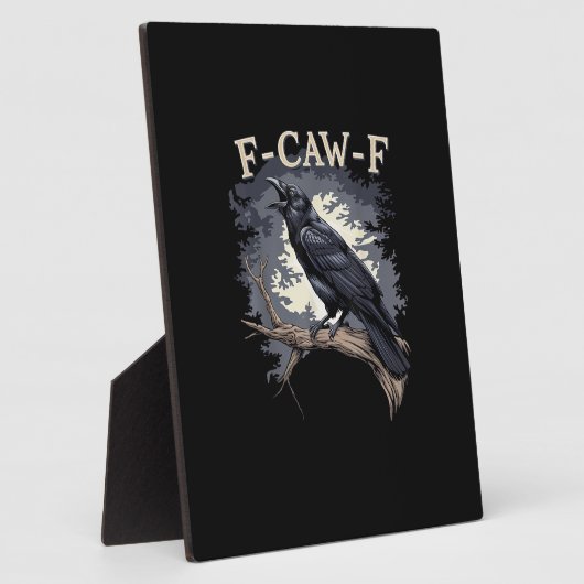 F Caw F Funny Bird Crow Creative Casual Design Fotoplatte (Seite)