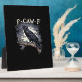 F Caw F Funny Bird Crow Creative Casual Design Fotoplatte (Seite)