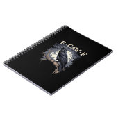 F Caw F Funny Bird Crow Creative Casual Design Notizblock (Linke Seite)