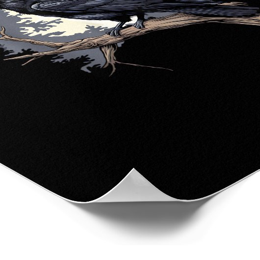 F Caw F Funny Bird Crow Creative Casual Design Poster (Ecke)