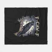 F-Caw-F Funny Bird Crow Creative Casual Fleecedecke (Vorderseite (Horizontal))