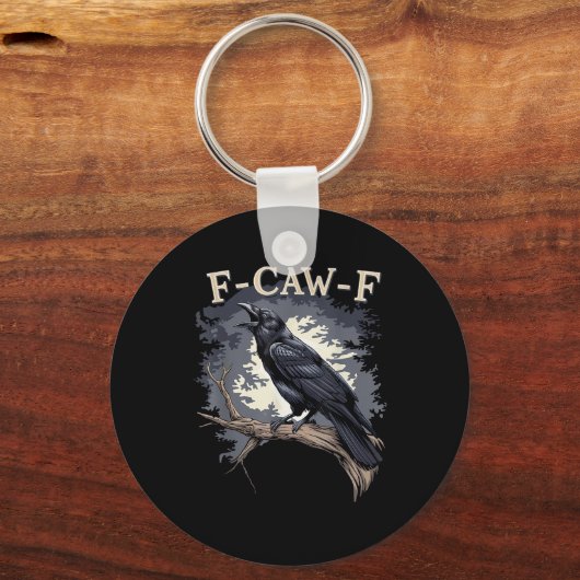 F-Caw-F Funny Bird Crow Creative Casual Schlüsselanhänger (Vorderseite)