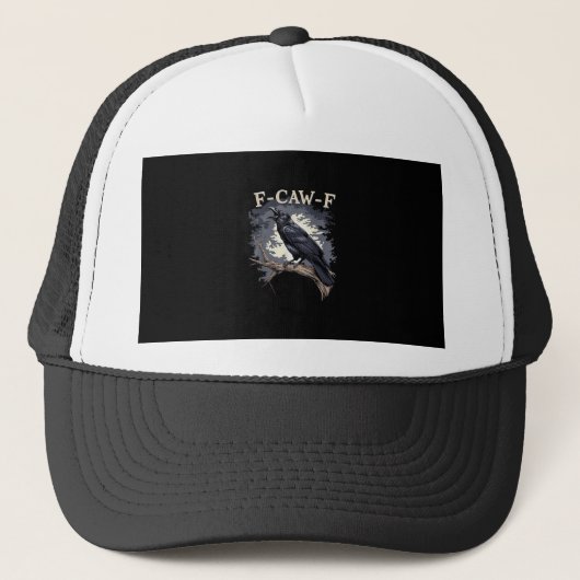 F-Caw-F Funny Bird Crow Creative Casual Truckerkappe (Vorderseite)