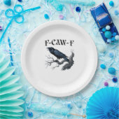F-Caw-F Funny Bird Crow Pappteller (Party)