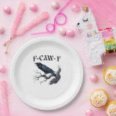 F-Caw-F Funny Bird Crow Pappteller (Party)