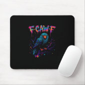 F Caw F Funny Bird Crow Raven Pun Joke Saying Mousepad (Mit Mouse)