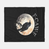 F-Caw-F Funny Bird Moon Minimal Clean Fleecedecke (Vorderseite (Horizontal))