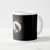 F-Caw-F Funny Bird Moon Minimal Clean Jumbo-Tasse (Vorderseite Rechts)
