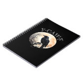 F-Caw-F Funny Bird Moon Minimal Clean Notizblock (Linke Seite)