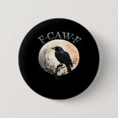 F Caw F Funny Bird Moon Minimal Clean Style Button (Vorderseite)