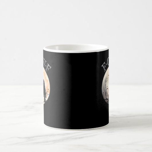 F Caw F Funny Bird Moon Minimal Clean Style Kaffeetasse (Mittel)