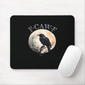 F Caw F Funny Bird Moon Minimal Clean Style Mousepad (Mit Mouse)