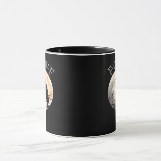 F-Caw-F Funny Bird Moon Minimal Clean Tasse (Zentrum)