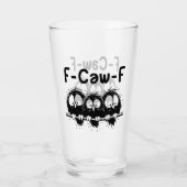 F-Caw-F Funny Bird Quote Gifts Glas (Vorderseite)
