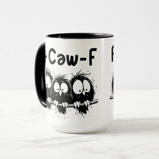 F-Caw-F Funny Bird Quote Gifts Tasse (Vorderseite Links)