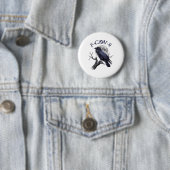 F-caw-f Funny Black Bird Black Crow Button (Beispiel)