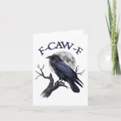 F-caw-f Funny Black Bird Black Crow Karte (Vorderseite)