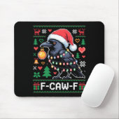 F-caw-f Funny Black Bird Humor Christmas Ugly Swea Mousepad (Mit Mouse)