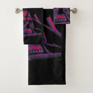 F-Caw-F Funny Black Crow Bird Badhandtuch Set