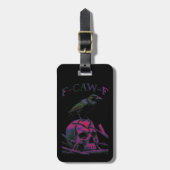 F-Caw-F Funny Black Crow Bird Gepäckanhänger (Vorderseite vertikal)
