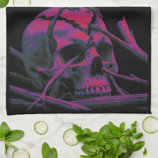 F-Caw-F Funny Black Crow Bird Geschirrtuch (Gefaltet)