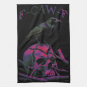 F-Caw-F Funny Black Crow Bird Geschirrtuch (Vertikal)