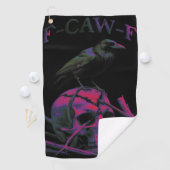 F-Caw-F Funny Black Crow Bird Golfhandtuch (Insitu)